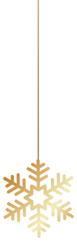 Ornement flocon de neige doré Ain’croyable Noël